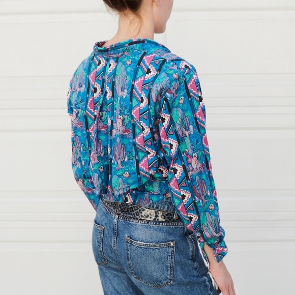 Geometric Cactus Blouse - Picture 2 of 6